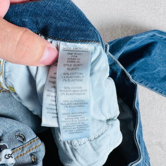 Good American Jean Women 6/28 Medium Wash Blue Denim Good Legs Skinny Distressed - Picture 9 of 15